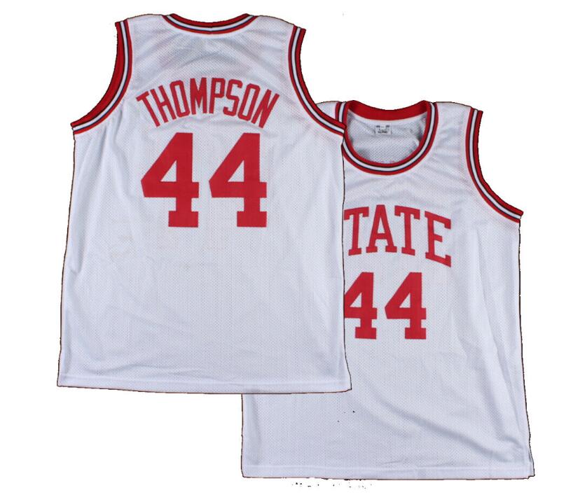 Men Throwback David The Sky Walker Thompson #44 Basketball Jersey State White jerseys->->NCAA Jersey